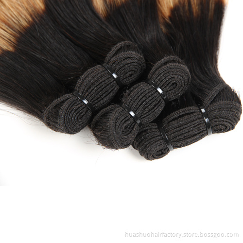 3 Tone Color Ombre Mixed Extensions Velvet Blonde Bright Human Colored Brazilian Hair Weave